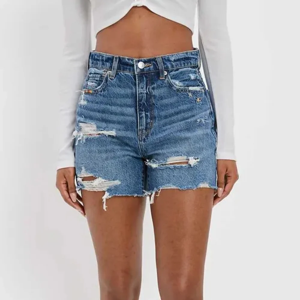American Eagle Pride Denim Highest Rise Baggy Shorts
